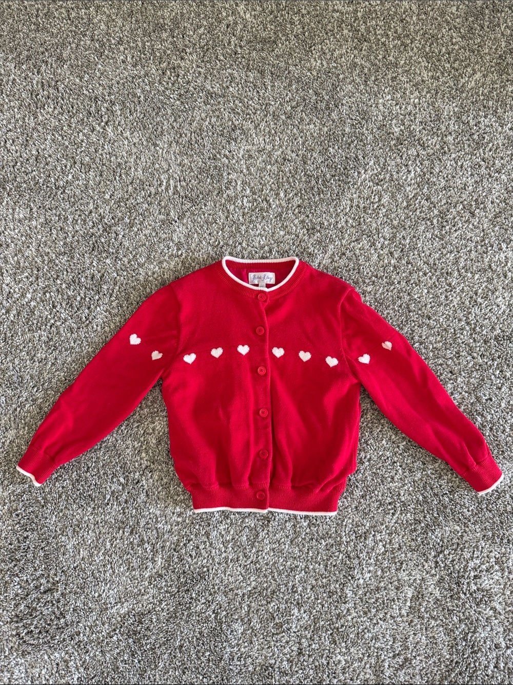 Rachel Riley Bright Red Heart Cardigan